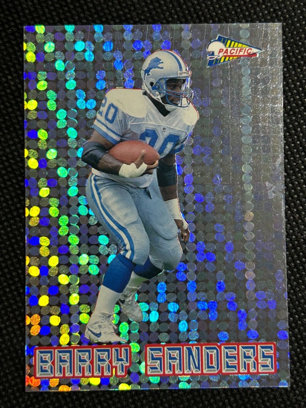 1993 Pacific Barry Sanders Silver Dots Prism #16 Detroit Lions HOF